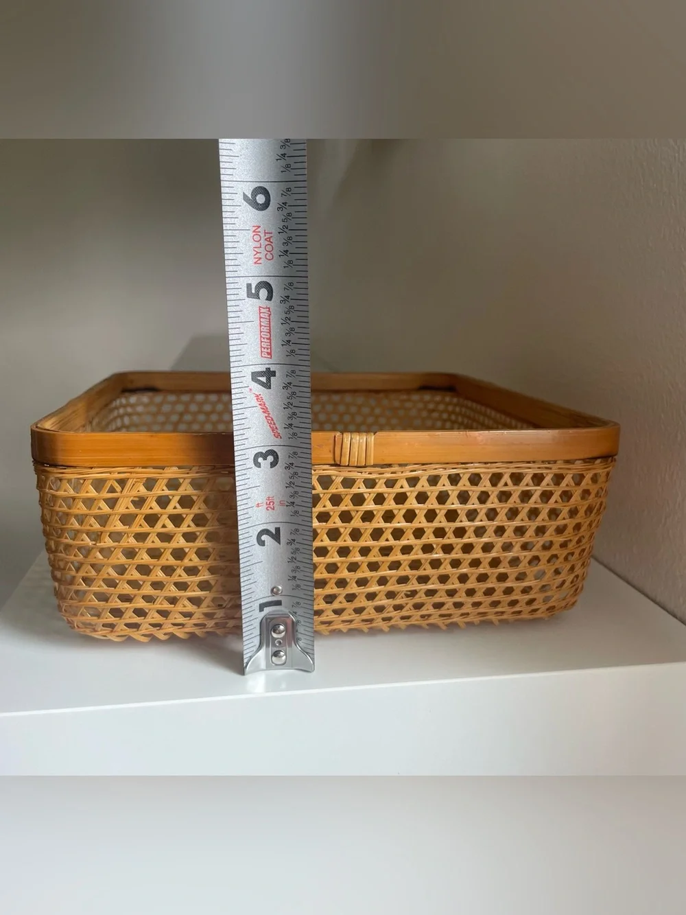 Woven Rattan Rectangular Basket - Picture 7 of 13